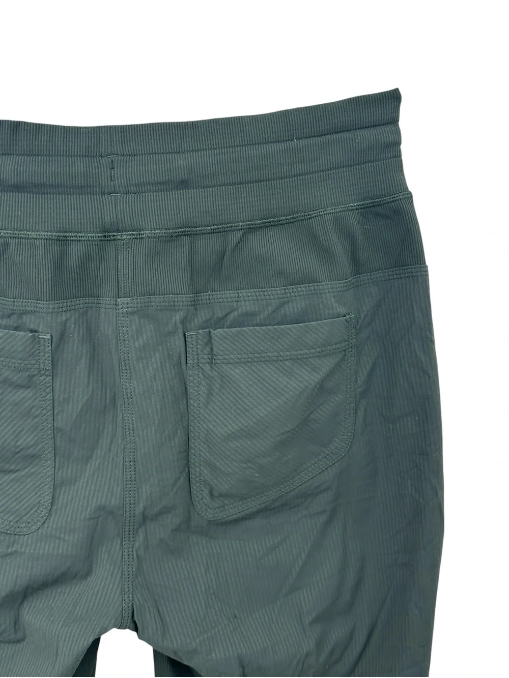 LULULEMON Dance Studio Crop Pant Ribbed Drawstring Green